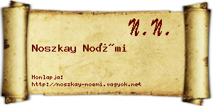 Noszkay Noémi névjegykártya